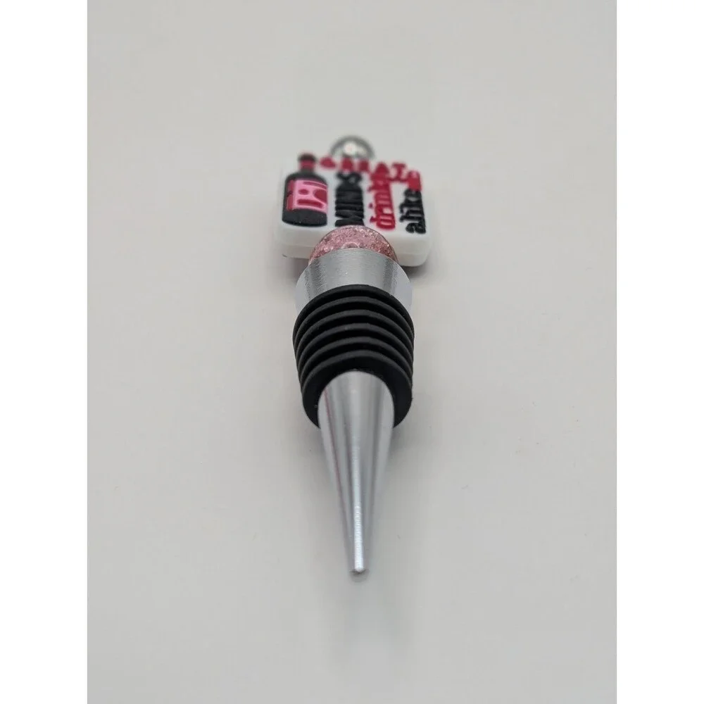 Great Minds Drink Alike Wine Bottle Stopper Metal Novelty Barware Gift NEW